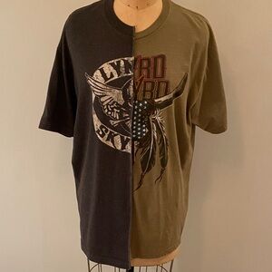 One of a kind upcycled designer act-shirt